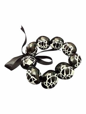 Elastic Honu Bracelet Hand-painted turtle Kukui nut